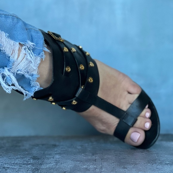 Tory Burch black studded leather booties - Picture 8 of 8